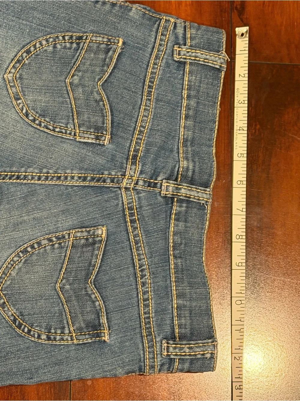 Gymboree girls straight leg denim heart rhinestone pocket embellished. SZ 10